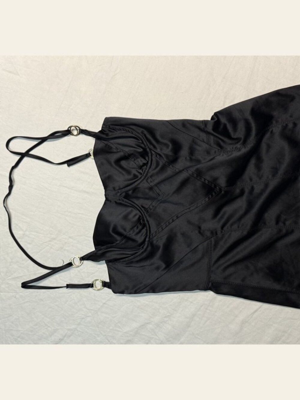Just Cavalli Black Satin Corset Bustier Top Mermaid Maxi Skirt Set IT 44 42